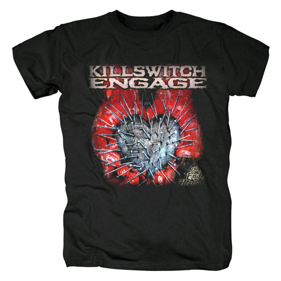 Vtg Killswitch Engage Band Heavy Cotton Full Size เสื้อยืดสีดํา Unisex
