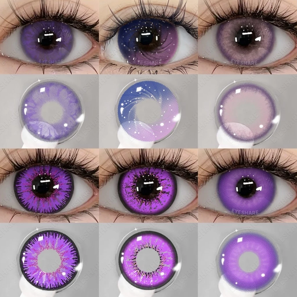 [จัดส่งจากประเทศไทย] Eyeshare คอนแทคเลนส์ สีม่วง Y2K สําหรับนักเรียน ผู้หญิง 1 คู่