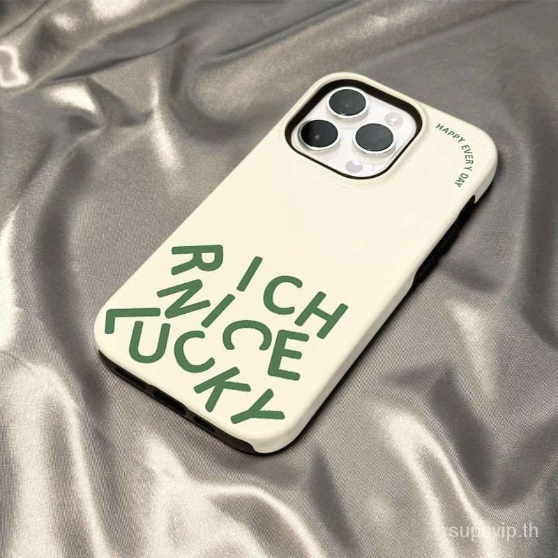เคสโทรศัพท์มือถือแบบแข็ง สองชั้น ลายตัวอักษรภาษาอังกฤษ 2 in 1 เรียบง่าย สําหรับ iPhone 11promax 13promax 11 12 13 14 15 pro max xr x xs max 7 8 plus 14pro 14promax 13pro