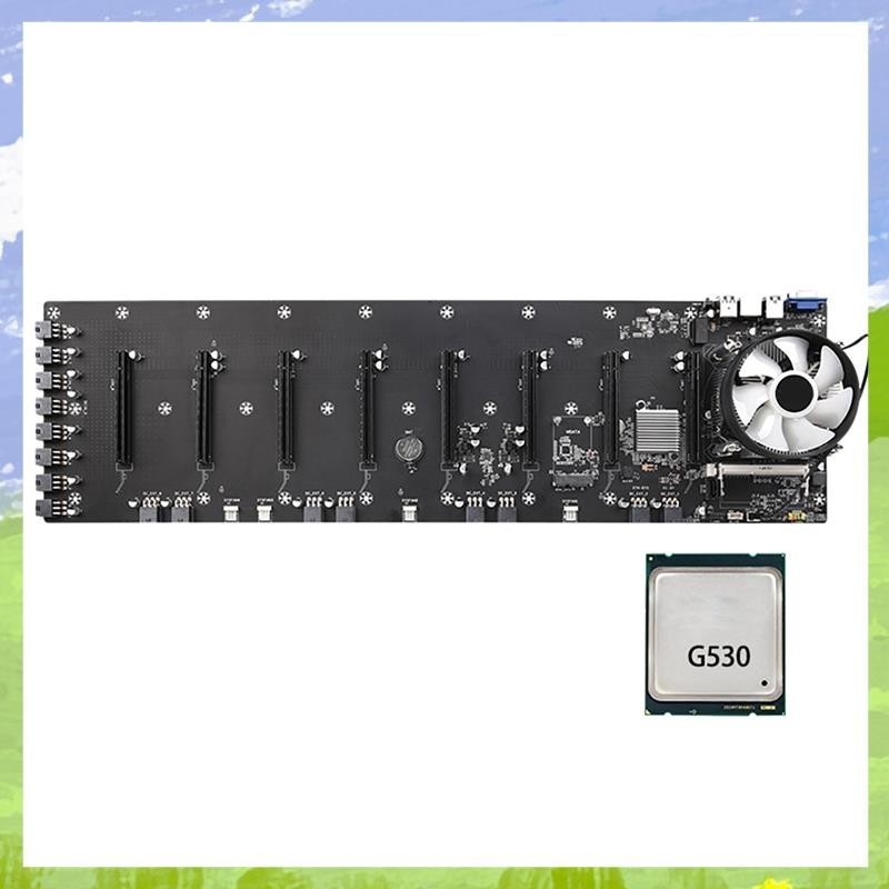 [T X W F] ETH-B75 เมนบอร์ดขุดเหมือง BTC พร้อมพัดลม CPU G530 LGA1155