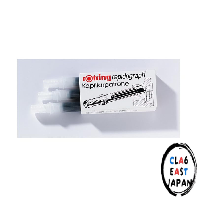 rOtring Cartridge Ink Red S0215710 for Rapidograph, Pack of 3, Official Import