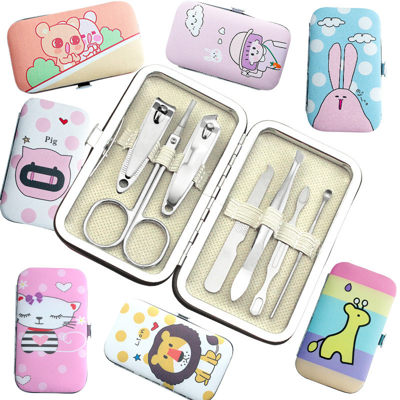 ชุดอุปกรณ์ตัดเล็บ ชุดแต่งเล็บ ชุดตัดเล็บ7ชิ้น กรรไกรตัดเล็บ ชุดตัดแต่งเล็บ ชุดกรรไกรตัดเล็บ ลายการ์ตูน ขนาดพกพา คม - รูปที่ 6