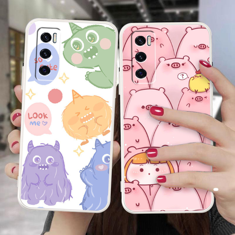 เคสนิ่มสีขาวสําหรับvivo V20 SE v2020 v2022 v2023 AnticrackปลอกคุณภาพสูงTPUฝาครอบป้องกันยางซิลิโคนเคส