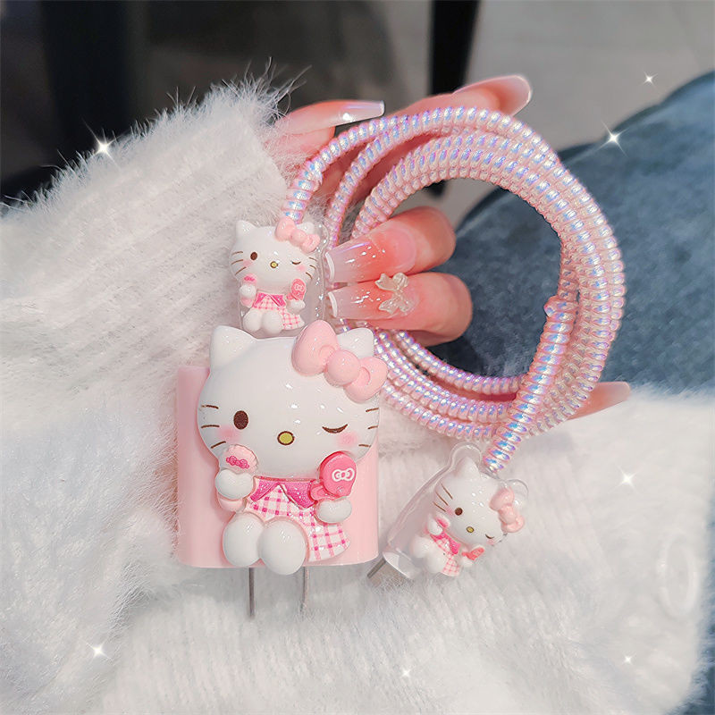 น่ารัก Hello Kitty สําหรับ vivo 66W charger protector V27e charger case 80W สําหรับ vivo 33w charger