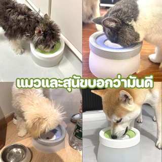น้ําพุแมวระงับ น้ำแมวพุ ชามแมว 1.2L ป้องกันน้ำกระเซ็น ป้องปากเปียก แยกฝุ่น ทำความสะอาดสะดวก