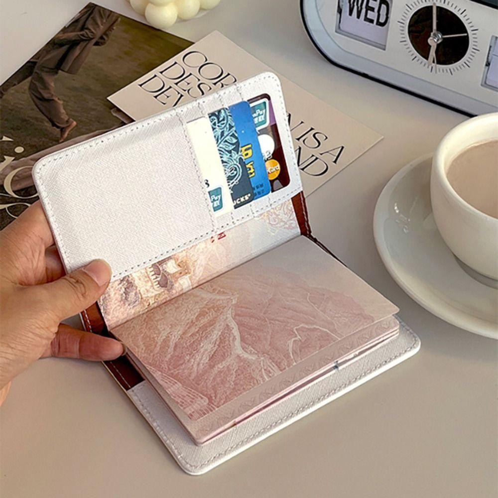Bubble Passport Bag, Multi-function Ultra-thin Capybara Passport Holder, Portable Cartoon PU Leather Credit Card Wallet Travel Accessories