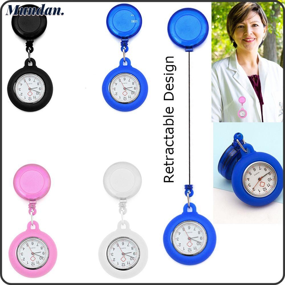 MUNDAN Pocket Watch Doctor/Nurse Quartz Clock Clip-on Fob Watch