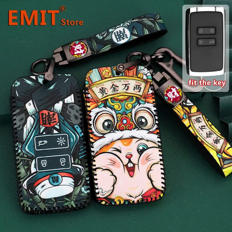 Key Case Cover for Renault Austral Kadjar Clio Megane 1 2 3 Captur Arkana Koleos Zoe Scenic Dacia Sa