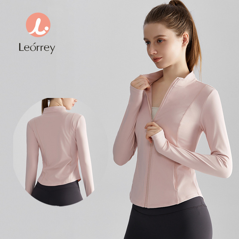 Leorrey-เสื้อแจ็คเก็ตแขนยาวสำหรับใส่เล่นกีฬาแบบมีซิปทั้งตัว เสื้อแจ็คเก็ตระบายอากาศได้ดี ราคา ถูกที่สุด ดีลบีเคเค