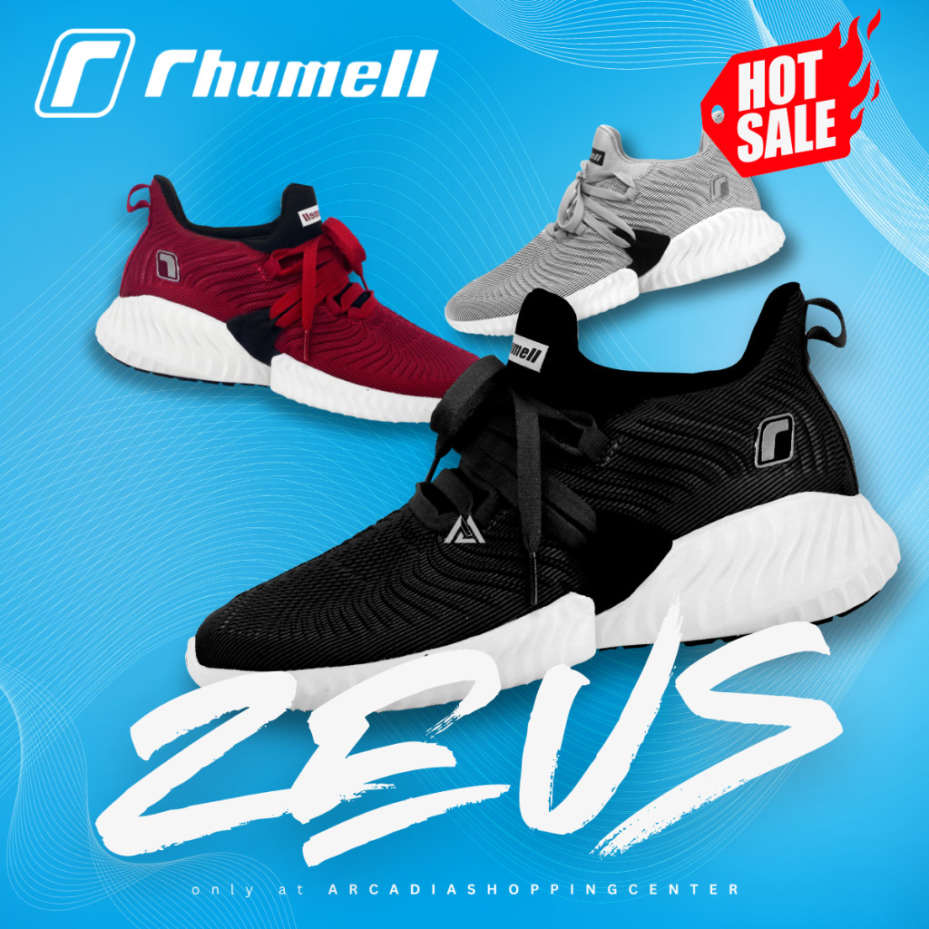 RUMELL ZEUS RUNNING รองเท้าผ้าใบสําหรับผู้ชายและผู้หญิง UNISEX ARCADIA SPORT LAMPUNG