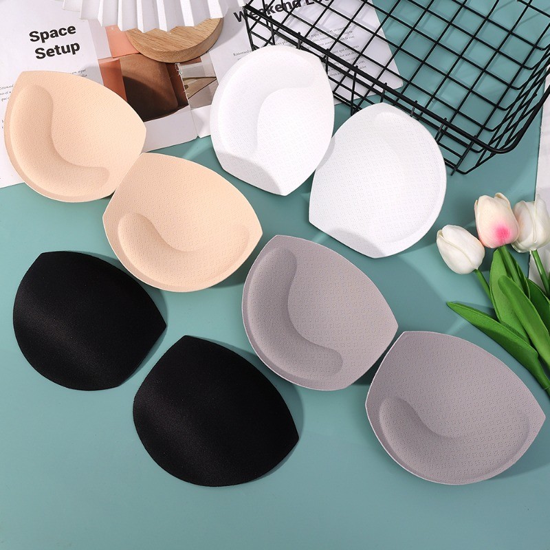 ฟองน้ําโฟมถ้วยเสื่อ-อุปกรณ์ชุดชั้นใน-สําหรับชุดว่ายน้ําบิกินี่ Brassiere-ที่มองไม่เห็น,ลบ,Breathable-Push Upใส่Bra Paddings-ผู้หญิงThicken Latexหน้าอกPad - รูปที่ 2