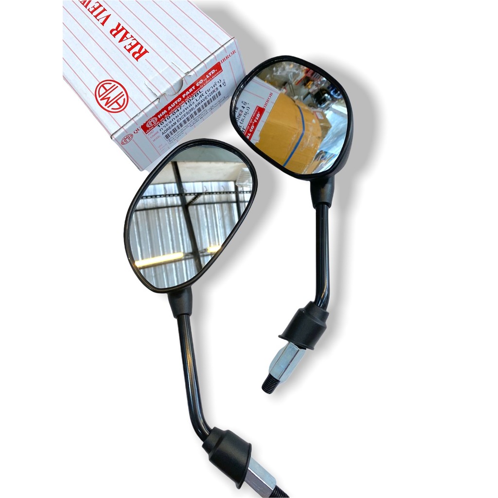 กระจกมองหลัง Dream Exces(1999)/Wave125R/S เวฟๅ100,125,110-I (ขาดำ) (1010-047-10ZBL)