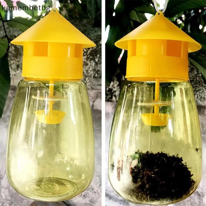 Kamembetbg ผลไม้ Fly Trap Killer พลาสติกสีเหลือง Drosephila Trap Anti Fly ผลไม้ Fly Killer Catcher Orchard แมลง Pest Control ผลิตภัณฑ์ TH