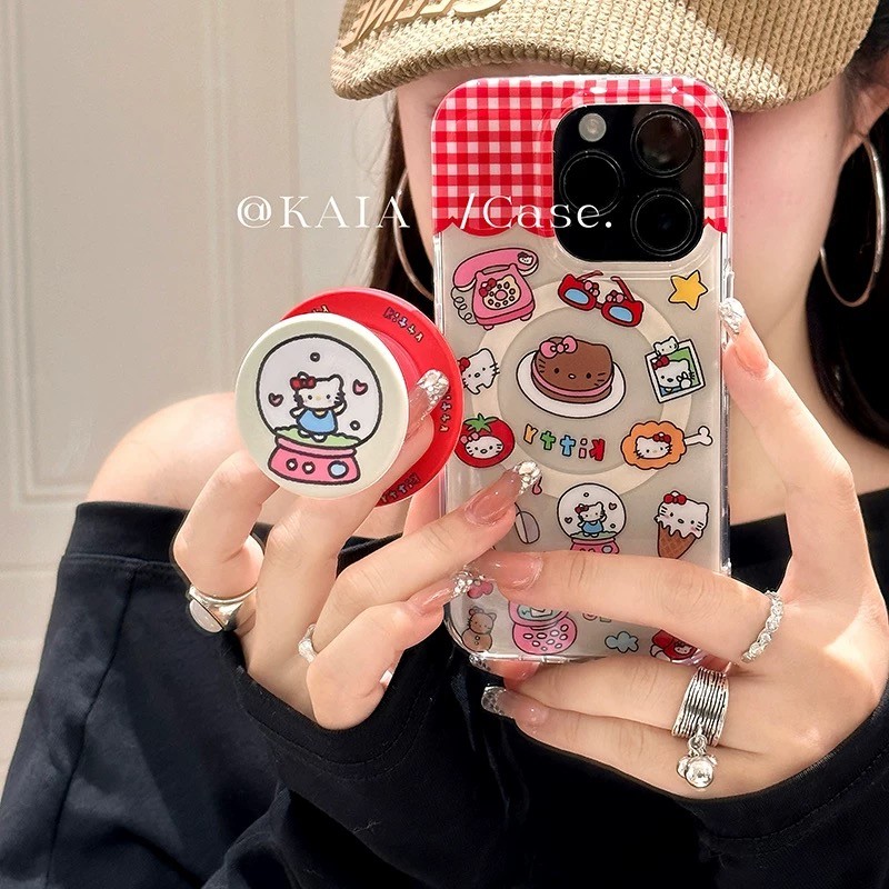 สาวแมวหวานวงเล็บแม่เหล็กเหมาะสําหรับ Samsung S25 FE s24ultra/s25 เคสโทรศัพท์ s23fe สไตล์ใหม่ s22/s21