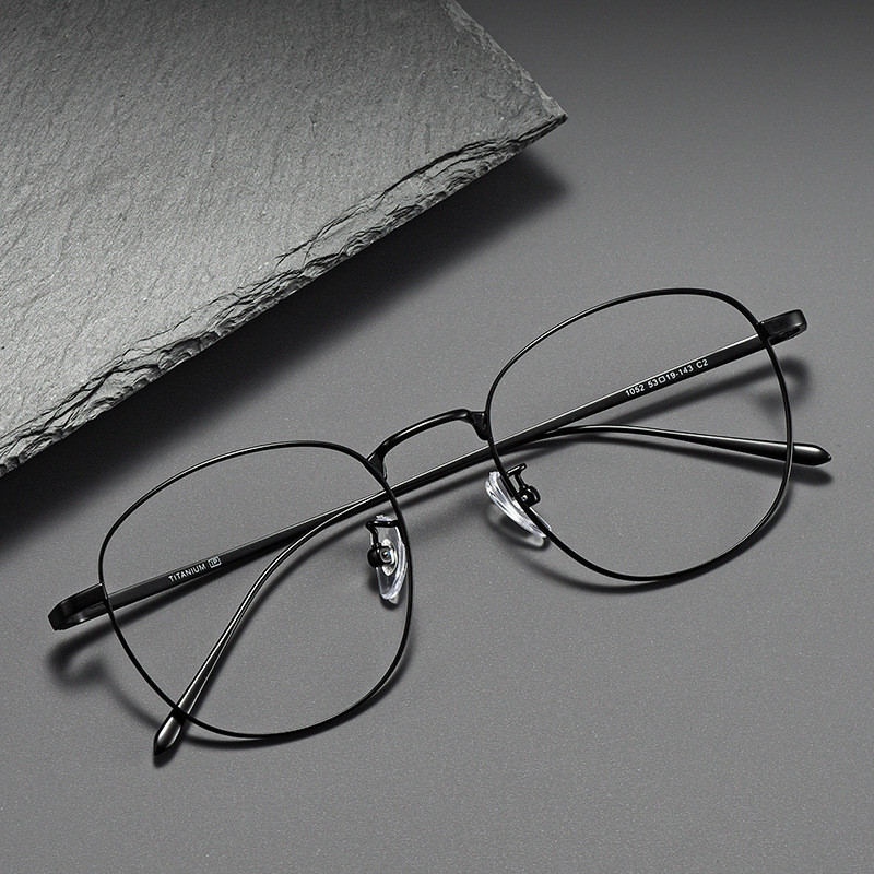 140 มม.Ultra-Light Titanium กรอบแว่นตาขนาดใหญ่กรอบแว่นตาผู้ชายผู้หญิงรอบแว่นตา 1052