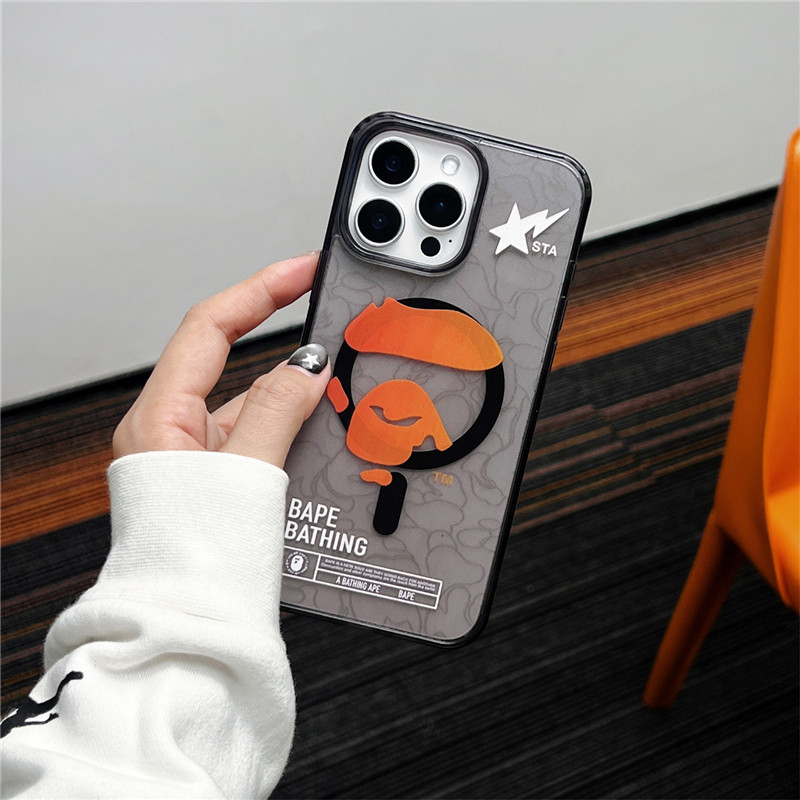 Bape STA APE graffiti Label Lucency 2 In 1 แม่เหล็กเคสโทรศัพท์เหมาะสําหรับ IPhone16 16Pro 16ProMax 16Plus 15 15Pro 15ProMax 14ProMax 14 14Pro 13 13 13PM 12 12Pro 12PM 11 11ProMax ราคา ถูกที่สุด ดีลบีเคเค แกลเลอรีภาพที่ 4