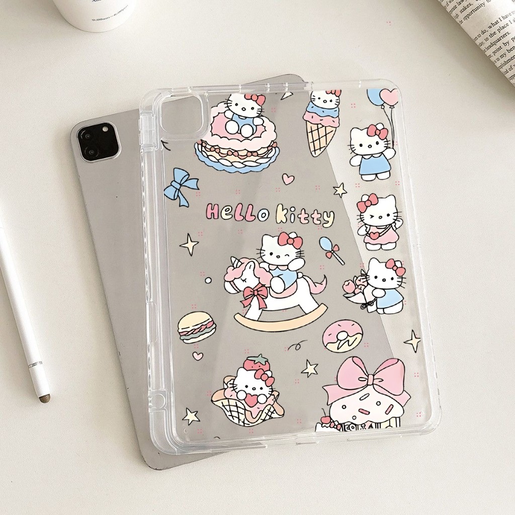 เคสสำหรับไอแพด มีที่ใส่ปากกา ใช้กับ Gen5/6/7/8/9/10 10.2 PRO10.5/11 10.9 Air1/2/3/4/5/6 Mini 1/2/3/4/5 เคสใสแบบกันกระแทก