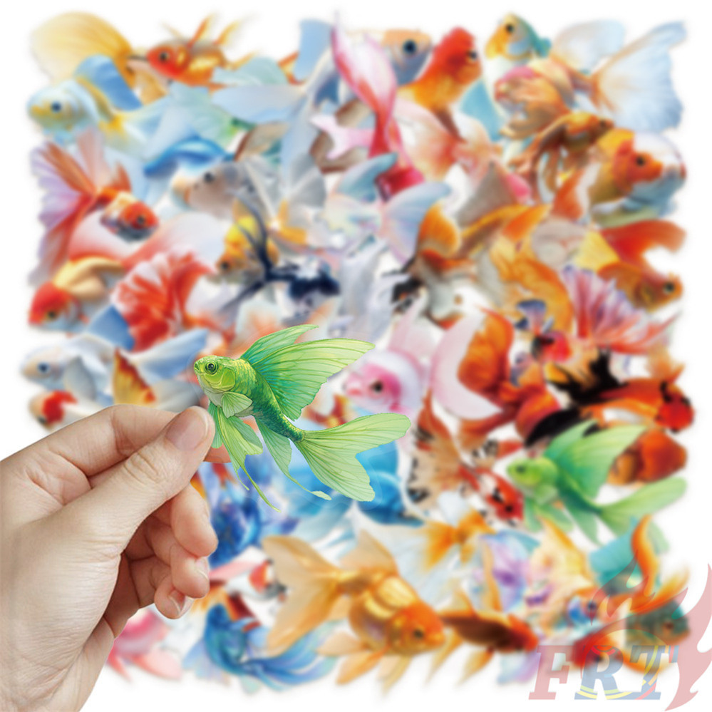 50ชิ้น/เซ็ต ❉ ปลาทอง . สติ๊กเกอร์ PET Rumble Fish ❉ Diy แฟชั่นสติ๊กเกอร์กันน้ํา Doodle สติ๊กเกอร์