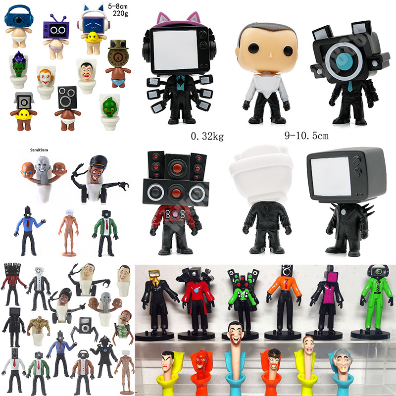 Skibidi โมเดลตุ๊กตาฟิกเกอร์ Funko pop Skibidi Toilet ของเล่นสําหรับเด็ก 16 ชิ้น ต่อชุด