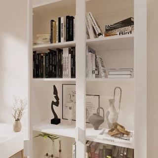 Koncept Furniture ตู้สูงบานเปิดกระจกใส PLAY รุ่น JOBIO สีขาว (80x37x180 ซม.) แบรนด์ KONCEPT FURNITURE