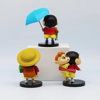 6 ชิ้น/เซ็ต Crayon Shin chan คอสเพลย์ทุกวันโรงเรียนอะนิเมะรูป COD สต็อกรูปตุ๊กตาของเล่นสําหรับของขวัญเด็กคอลเลกชันเครื่องประดับรถบ้านเค้กตกแต่ง Gacha
