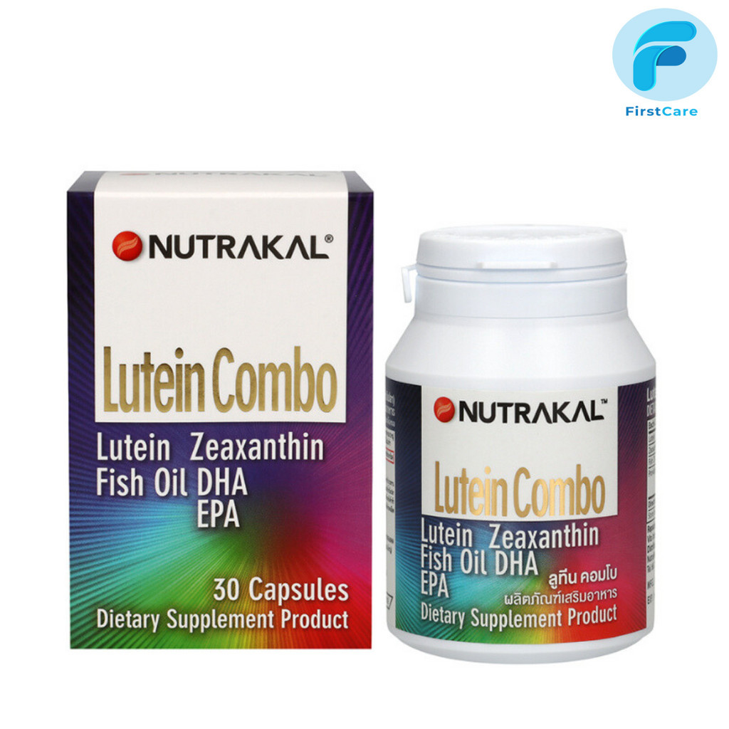 Nutrakal Lutein Combo (ลูทีน, ซีแซนทีน, น้ำมันปลา)  ผลิตภัณฑ์เสริมอาหาร ลูทีน คอมโบ 30 แคปซูล [FC]
