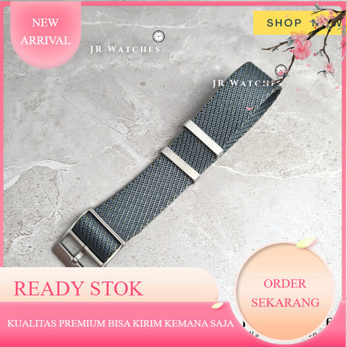 Nato Strap Premium Fabric Watch Strap Nylon Canvas 18 20 22 24 mm - สีเทา 18mm