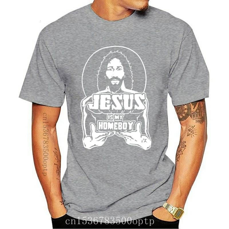 [S-5XL] เสื้อยืด พิมพ์ลาย The Original Jesus Is My Homeboy สีดํา สําหรับผู้ชาย