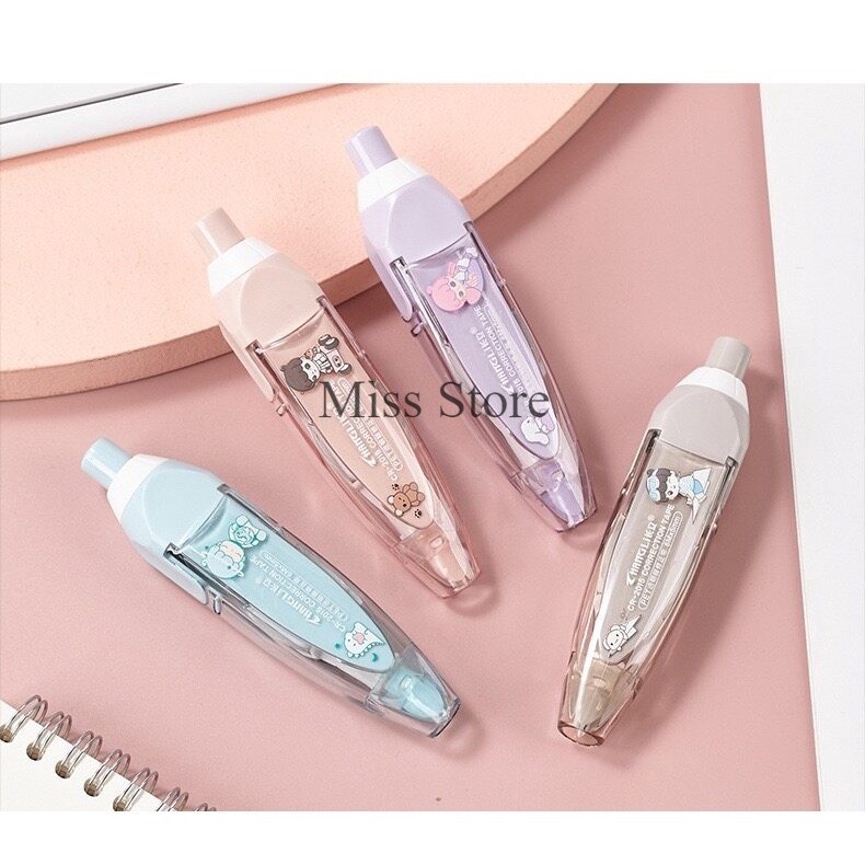 เทปลบคําผิดแบบกด ขนาดเทปกว้าง 5 มม. เทปยาว 6 ม. ลายการ์ตูนน่ารัก สำหรับนักเรียน อุปกรณ์เครื่องเขียน