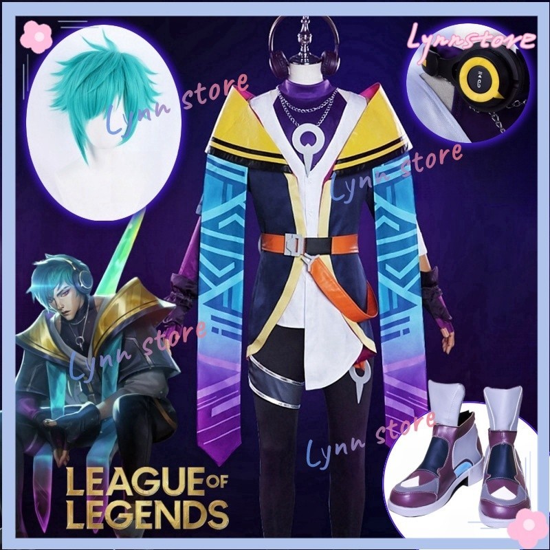 Lol HEARTSTEEL ชุดเครื่องแต่งกายคอสเพลย์ เกม LOL Aphelios League of Legends HEARTSTEEL XS-3XL