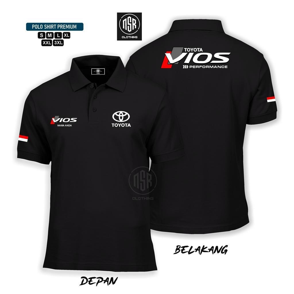 เสื้อยืดคอปก Toyota Vios เสื้อ Vios เสื้อยืดคอปก Toyota PLAYMORE