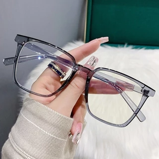 (-0~-600) แว่นตาสายตาสั้น ทรงสี่เหลี่ยม ป้องกันแสงสีฟ้า แฟชั่นใหม่ สําหรับนักเรียน ผู้ชาย และผู้หญิง