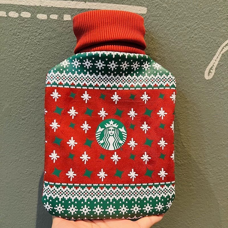[ins Starbucks Cup] Starbucks กระติกน้ําร้อน ลายเทพีนางเงือก สีแดง สไตล์คริสต์มาส สําหรับคู่รัก