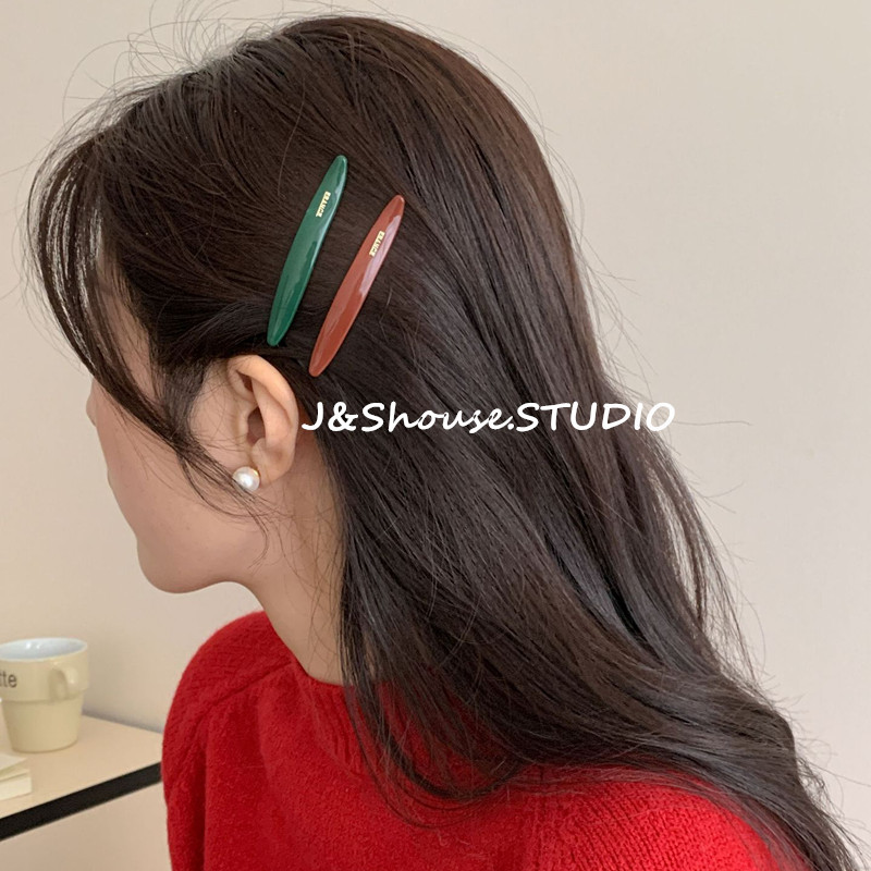 Kf744 สไตล์สาวเกาหลี เรียบง่าย เรียบง่าย เรียบง่าย เรียบง่าย และประณีต คลื่น "I" รูปร่าง hairpstyle คลิป เครื่องประดับผู้หญิง
