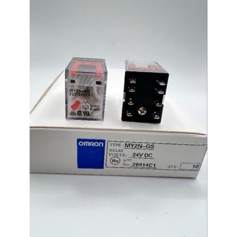ได้ทั้งชุด Omron รีเลย์ MY2N-GS มีไฟโชว์ +ซ็อกเก็ต 8ขา PYFZ08-E พร้อมส่ง MY2GS