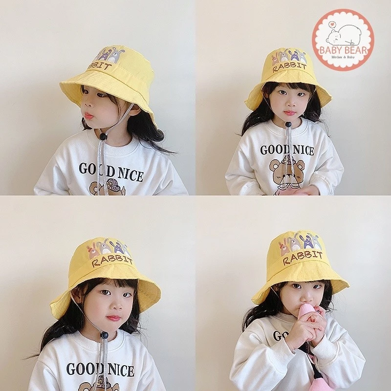 หมวกบักเก็ตเด็ก กันแดด หวมกเด็กลายกระต่าย พร้อมเชือก กันลม สําหรับเด็ก 2-8 ปี MZ12 thumbnail 3