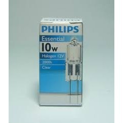 Philips หลอด แคปซูล ขั้ว G4 12V 10W แสง Warm White 3000K หลอดฮาโลเจน
