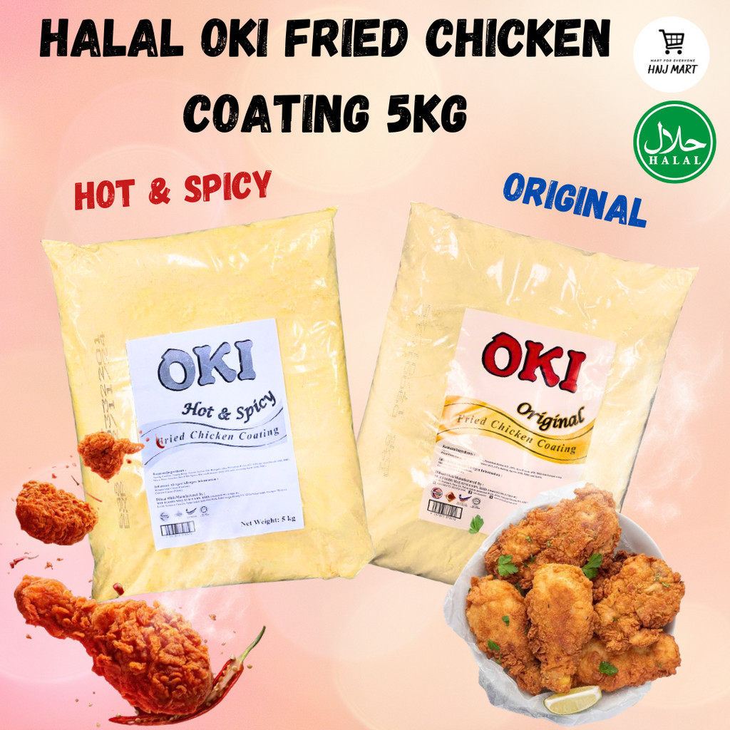 HALAL OKI FRIED CHICKEN COATING 5KG & SPICY 5KG TEPUNG AYAM