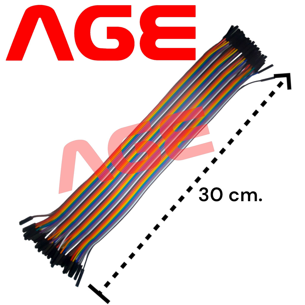 สายจัมเปอร์ สายแพ เมีย-เมีย ยาว 30 CM ขนาด 40 เส้น Jumper wire