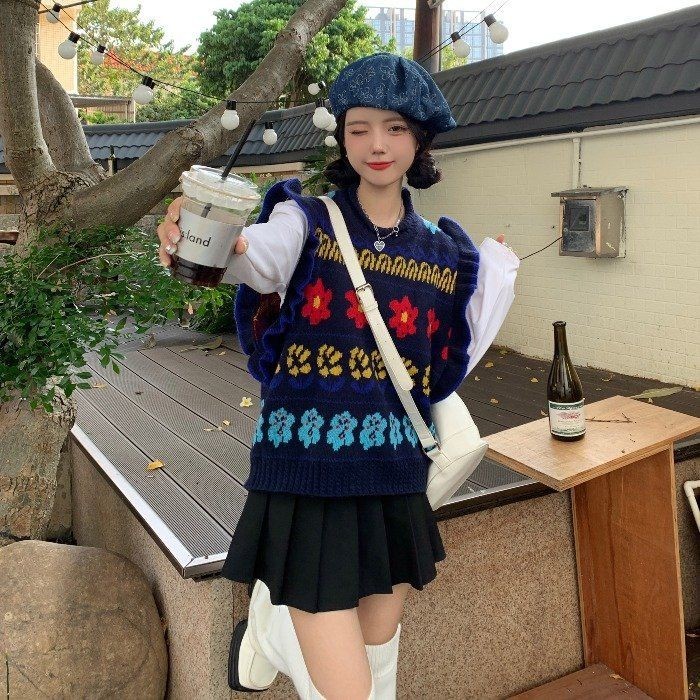 เสื้อกันหนาว ผ้าแจ็คคาร์ดถัก ขนาดใหญ่ แต่งลูกไม้ สไตล์เรโทร สําหรับผู้หญิง