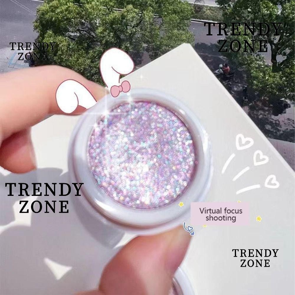 Trendyzone Super Shining อายแชโดว์กลิตเตอร์ สีม่วง ติดทนนาน ชิมเมอร์ประกายมุก