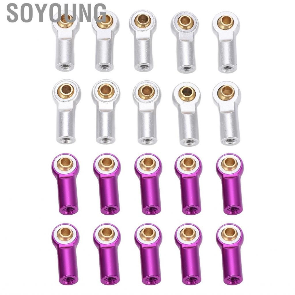 Soyoung 10pcs Link Rod End Joint Aluminum M3 Metal Ball Head Holder For AXIAL SC