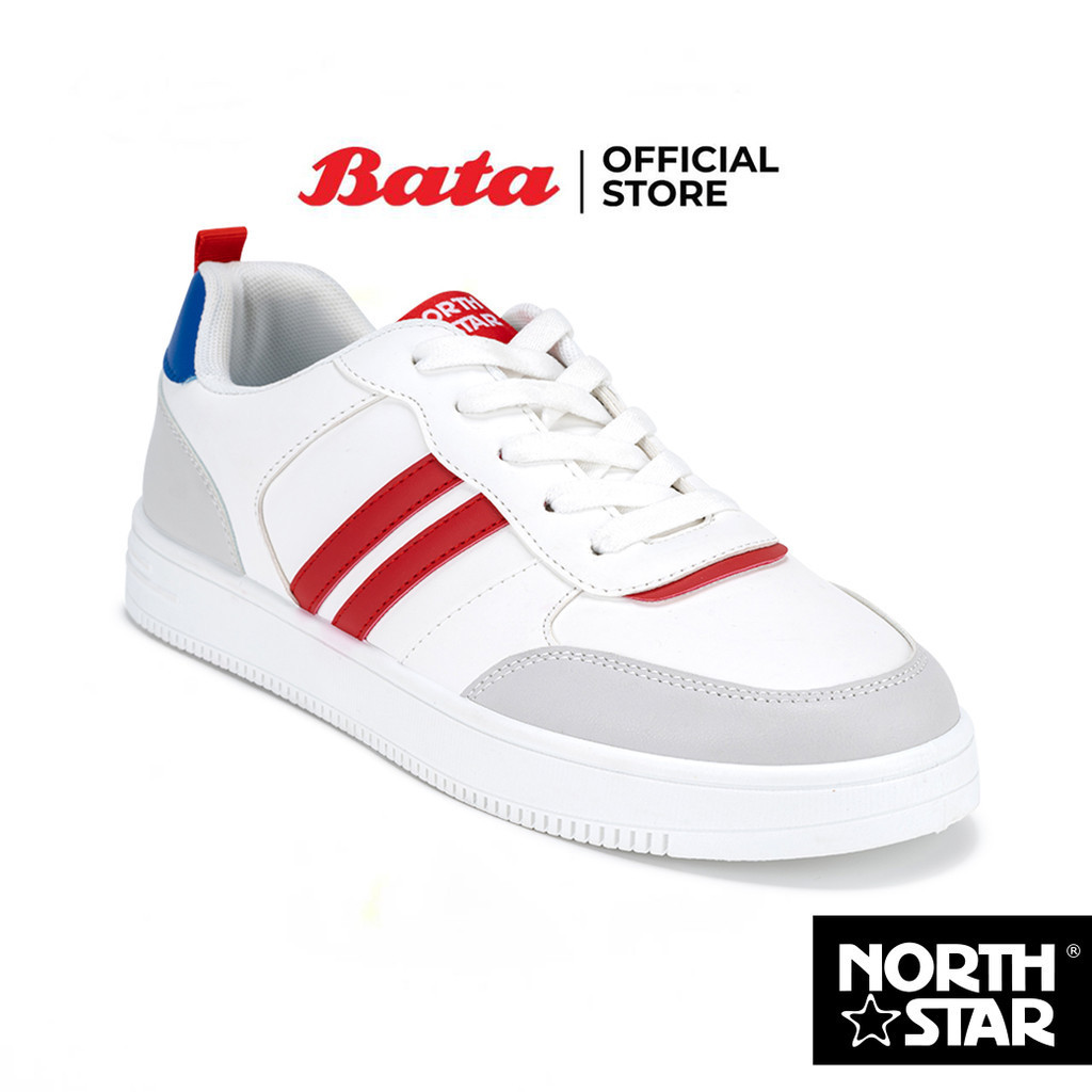 Bata บาจา by North Star รองเท้าผ้าใบแบบผูกเชือก สนีคเกอร์แฟชั่น สำหรับผู้ชาย สีขาว รหัส 8201078 สีดำ รหัส 8206078