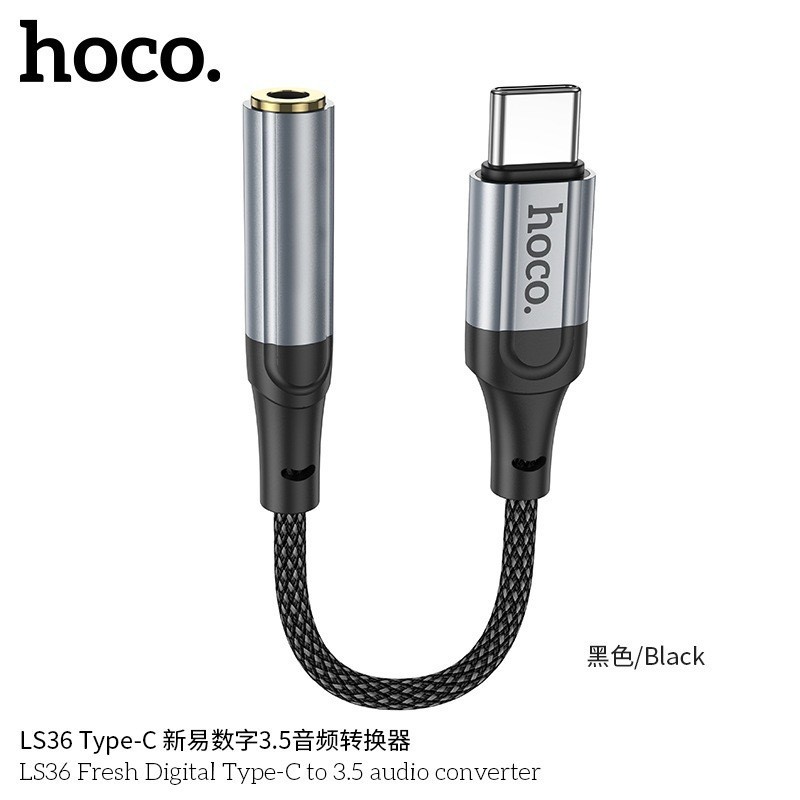 Hoco LS36 Fresh external sound card USB to 3.5/Fresh Digital Type-C to 3.5 audio converter แท้100