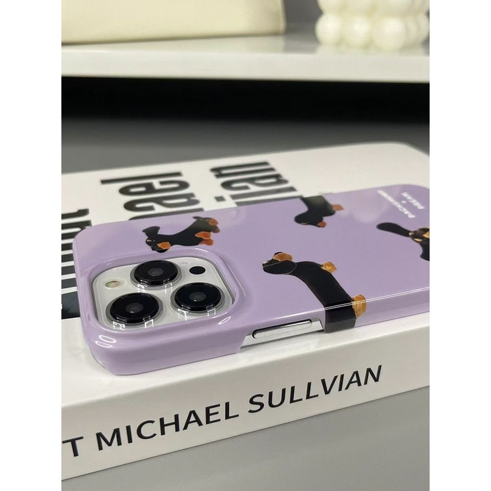 สีม่วงดัชชุนลายการ์ตูนiphone Case 15PromaxเหมาะสําหรับIPhone 13promax 12promax 11promax 12 11 12pro 13 12 14Promax 7 8 Plusพรีเมี่ยมเคสโทรศัพท์