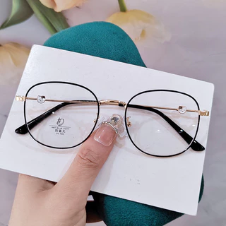 แว่นตากรองแสง สายตาสั้น 1.56/1.67 HD (-50 ถึง -600, -700, -800, -900, -1000) เคลือบสีฟ้า บล็อกการ์ตูนแมว กรอบสี่เหลี่ยม กรองแสงคอมพิวเตอร์ และโทรศัพท์มือถือ แว่นตาผู้หญิง