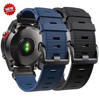 สายนาฬิกาข้อมือไนล่อน 22 มม. 26 มม. สําหรับ Garmin Fenix 7X 7 6X 6 5X 5 EPIX Easyfit Fenix 3 3HR Tactix7