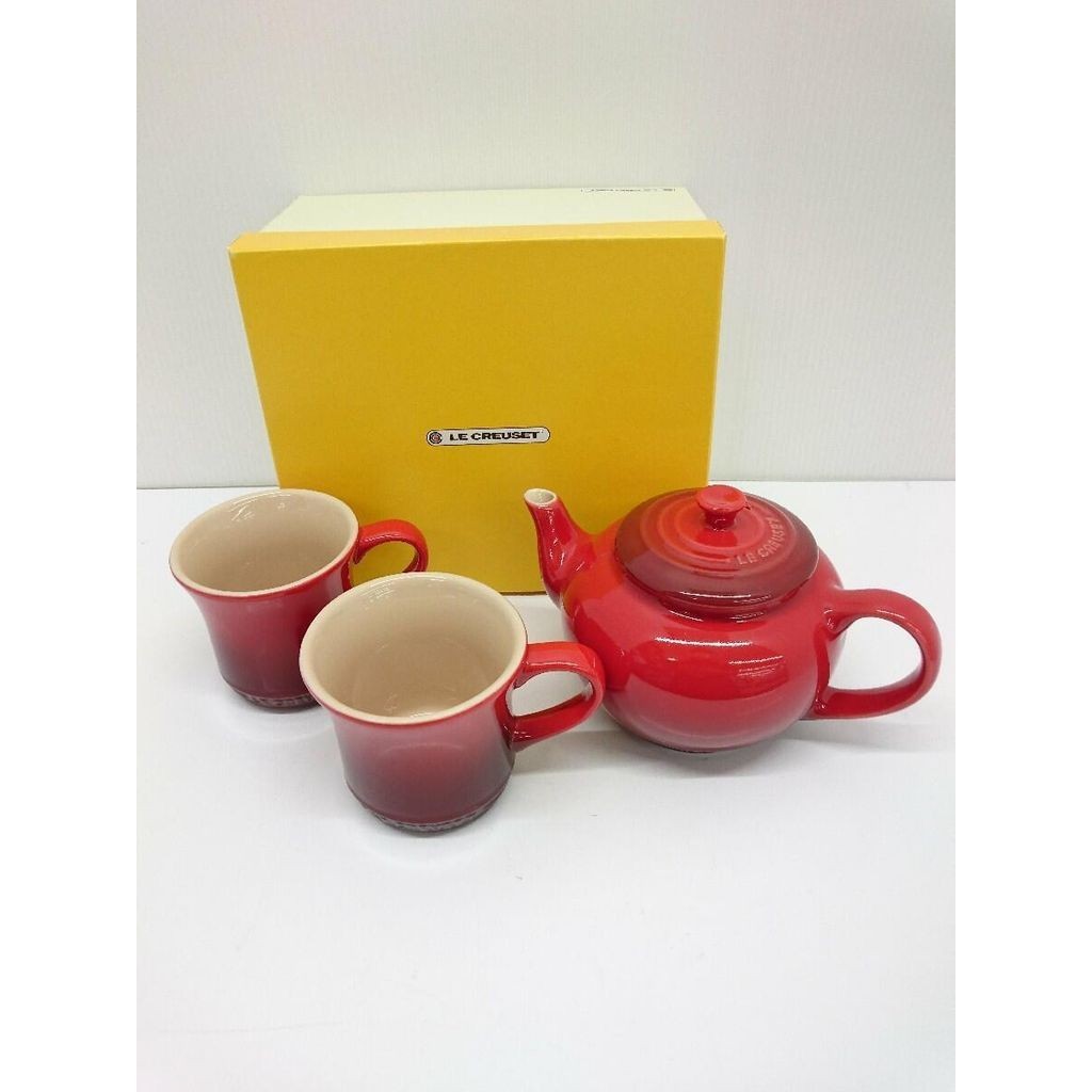 LE CREUSET Teapot Set Direct from Japan Secondhand
