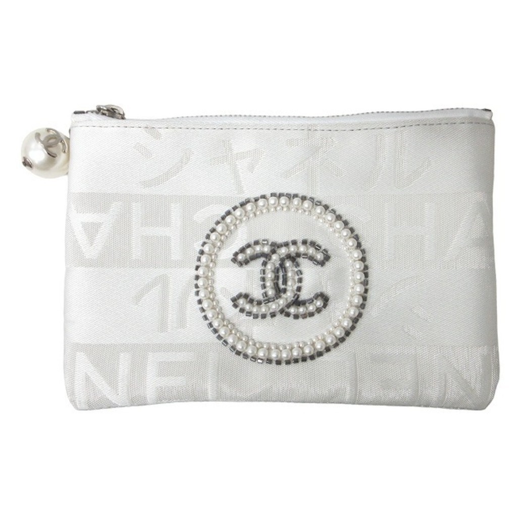 Chanel Ginza Limited Pearl Coco Mark Clutch Bag Vanity Bag Pouch Direct from Japan Secondhand