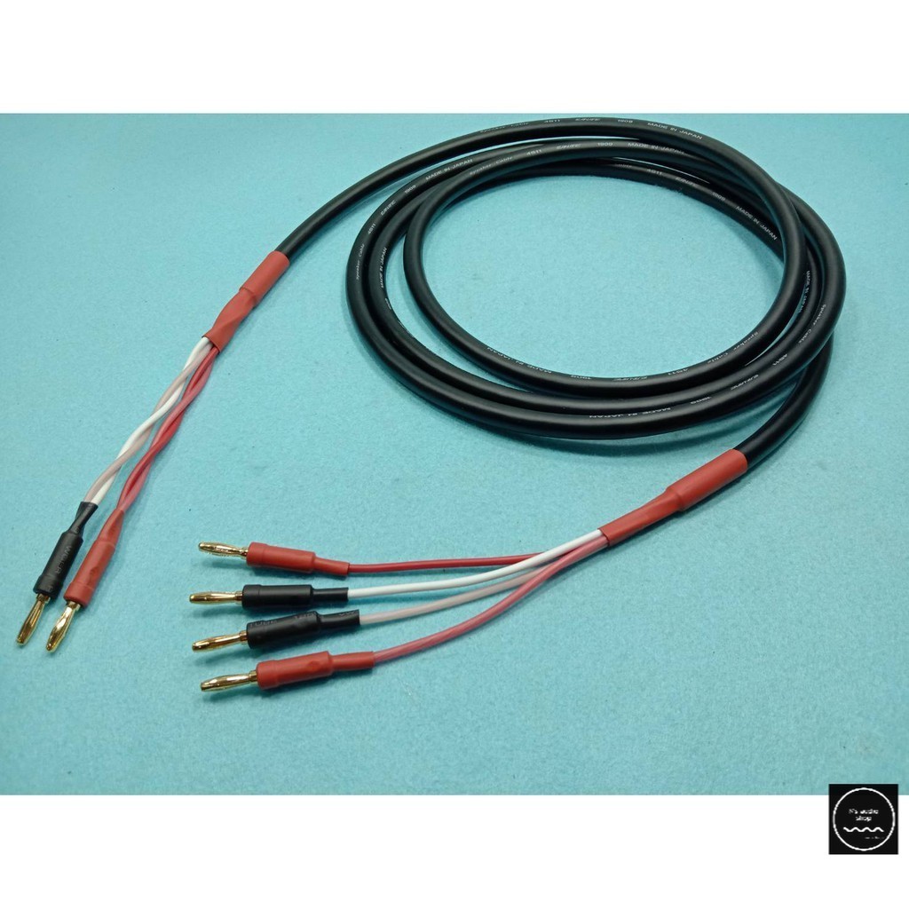 ..ของแท้ สายลำโพง Bi-Wire CANARE 4S11 Made in Japan ขั้ว Banana PALIC เลือกความยาวได้ ราคาต่อ 1 เส้น